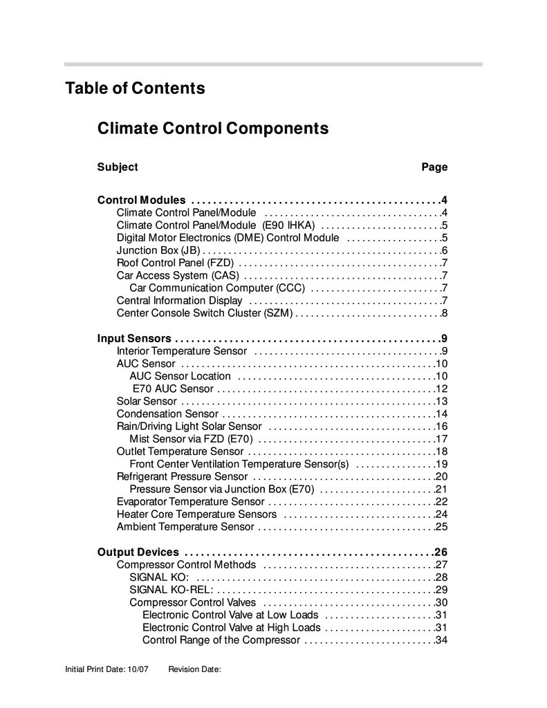 2007 Bmw 3 E90 X5 E70 Climate Control Components Manual Pdf 1 79 Mb Manualy Servisni Anglicky En