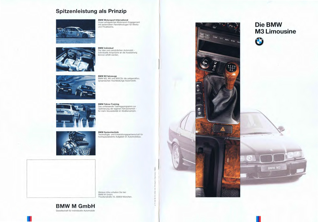 1994 Bmw E36 M3 Catalog Brochure.pdf (21.8 MB) - Katalogy A Prospekty ...